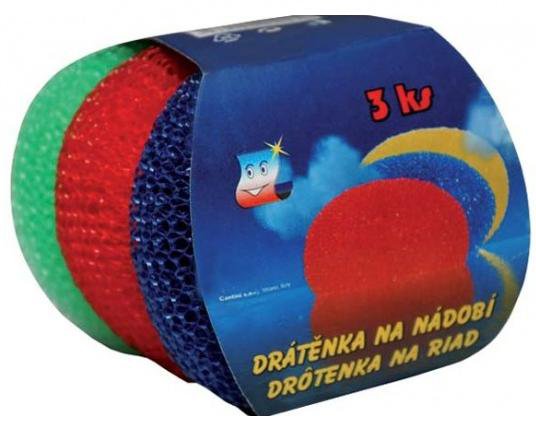 Drátěnka SILON 3ks /4D0175 | Úklidové a ochranné pomůcky - Drátěnky, houby a houbičky